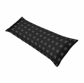 Boho Hatch Black and White Full Length Body Pillow Cover