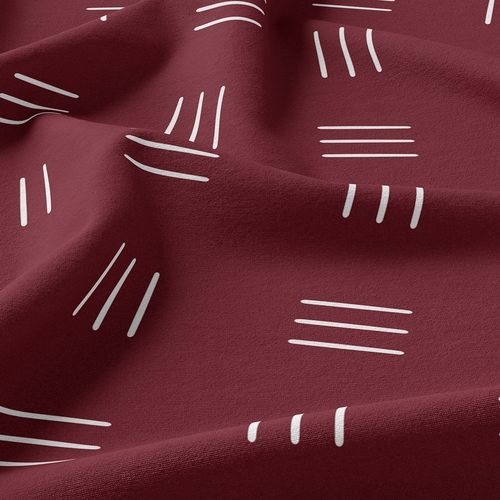 Boho Hatch Burgundy Red and White Twin Sheet Set - alt image 3