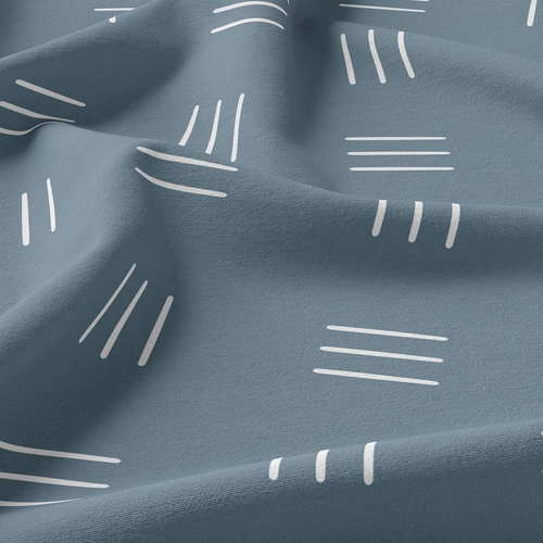 Boho Hatch Dark Blue and White Full Length Body Pillow Cover - alt image 3