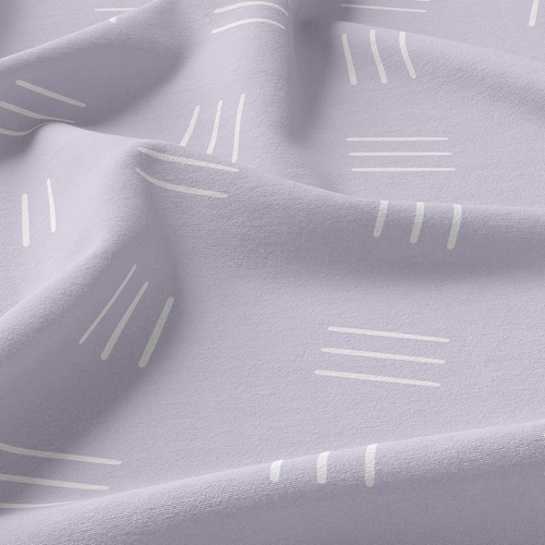 Boho Hatch Lavender Purple and White Full Length Body Pillow Cover - alt image 3
