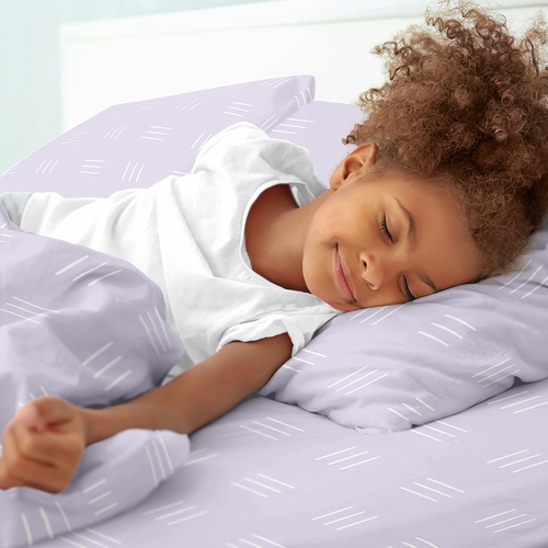 Boho Hatch Lavender Purple and White Twin Sheet Set - alt image 2