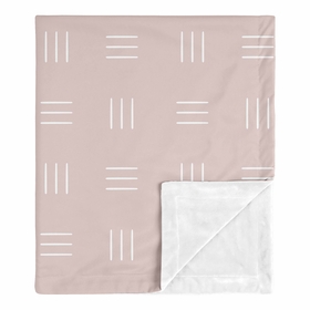Boho Hatch Mauve and White Baby Blanket