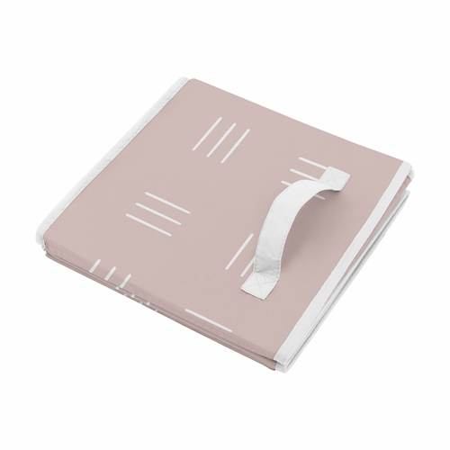 Boho Hatch Mauve and White Foldable Fabric Storage Bins - alt image 3