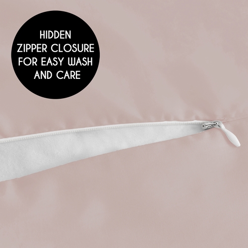 Boho Hatch Mauve and White Full Length Body Pillow Cover - alt image 2