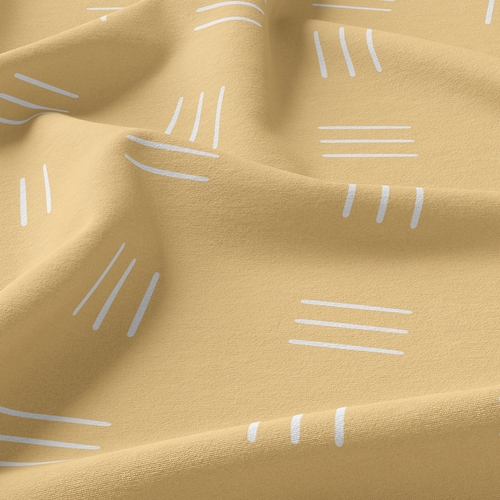 Boho Hatch Mustard and White Twin Sheet Set - alt image 3