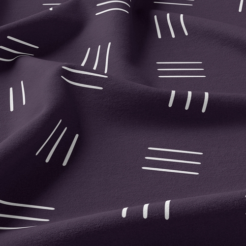 Boho Hatch Plum Purple and White Twin Sheet Set - alt image 3