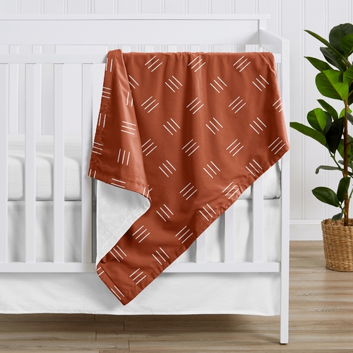 Boho Hatch Rust and White Baby Blanket - alt image 1