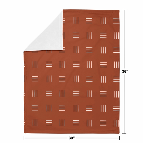 Boho Hatch Rust and White Baby Blanket - alt image 3