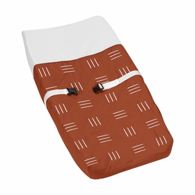 Boho Hatch Rust and White Changing Pad Cover