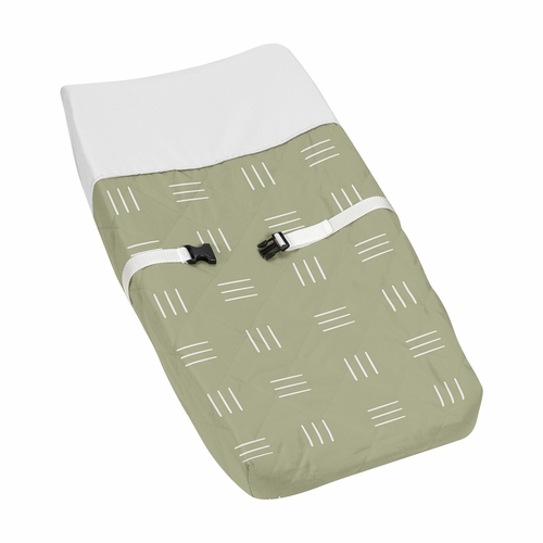 Boho Hatch Sage and White Changing Pad Cover
