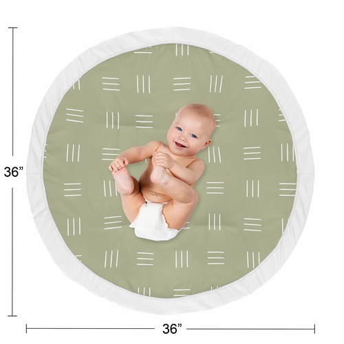 Boho Hatch Sage and White Playmat - alt image 3