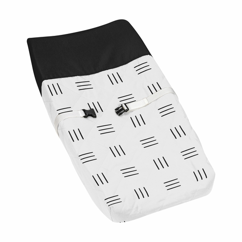 Boho Hatch White and Black Changing Pad Cover