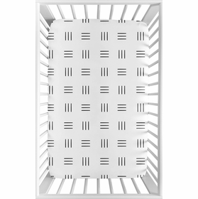 Boho Hatch White and Black Mini Crib Sheet