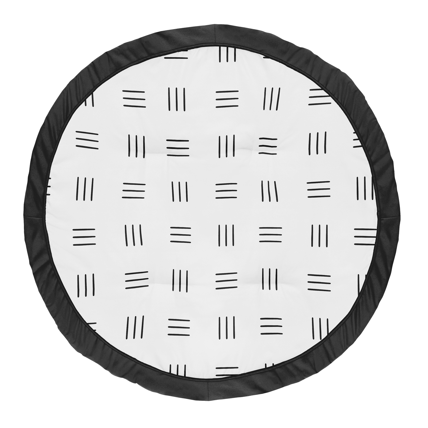 Boho Hatch White and Black Playmat