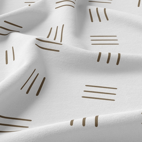 Boho Hatch White and Cocoa Brown Full Length Body Pillow Cover - alt image 3