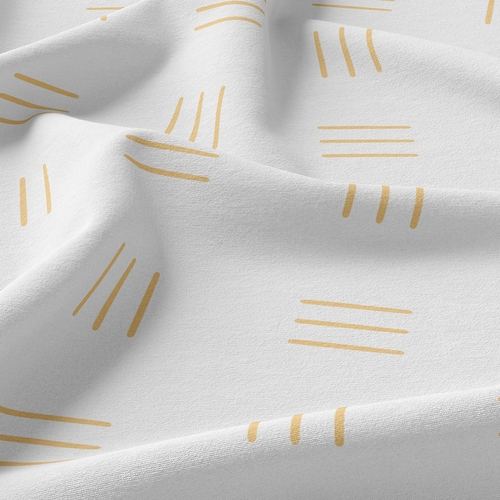Boho Hatch White and Mustard Twin Sheet Set - alt image 3