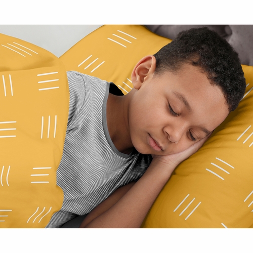 Boho Hatch Yellow and White Twin Sheet Set - alt image 2