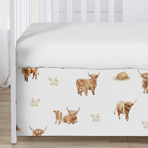 Boho Highland Cow Collection 3 Piece Crib Bedding - alt image 5