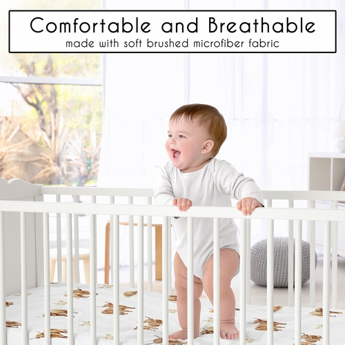 Boho Highland Cow Collection 4 Piece Crib Bedding - alt image 4