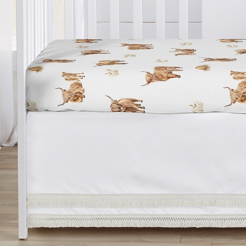 Boho Highland Cow Collection 4 Piece Crib Bedding - alt image 5