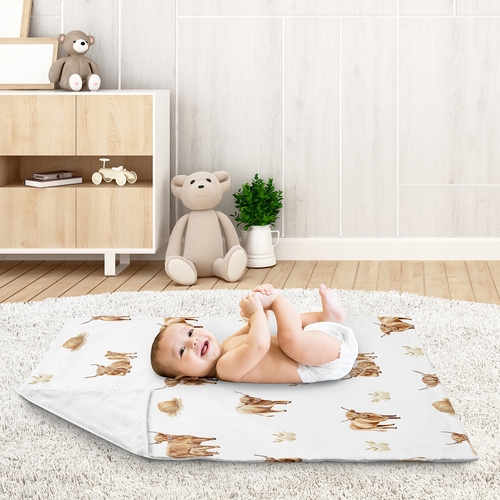 Boho Highland Cow Collection Baby Blanket - alt image 2