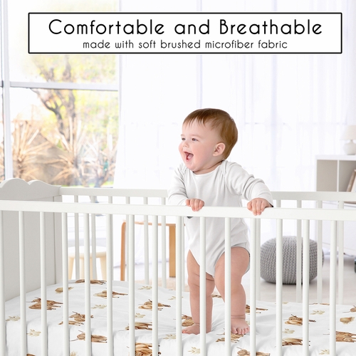 Boho Highland Cow Collection Crib Sheet - alt image 1