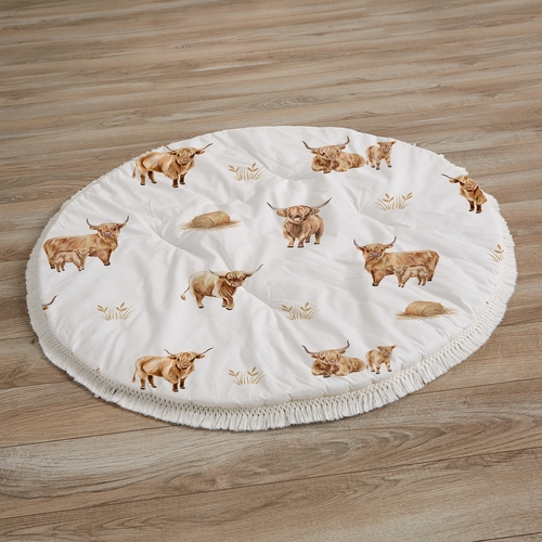 Boho Highland Cow Collection Playmat
