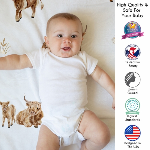 Boho Highland Cow Collection Playmat - alt image 2