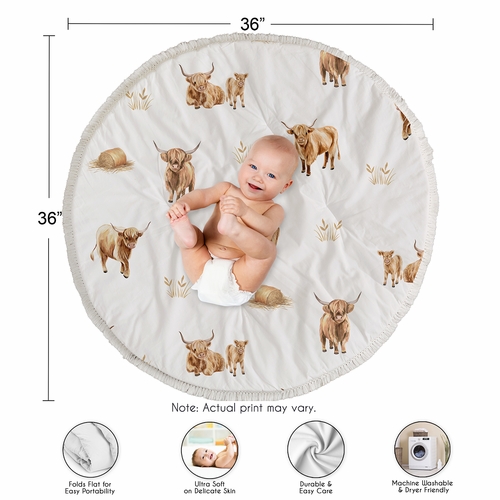 Boho Highland Cow Collection Playmat - alt image 3