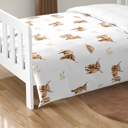 Boho Highland Cow Collection Toddler Bedding - alt image 5