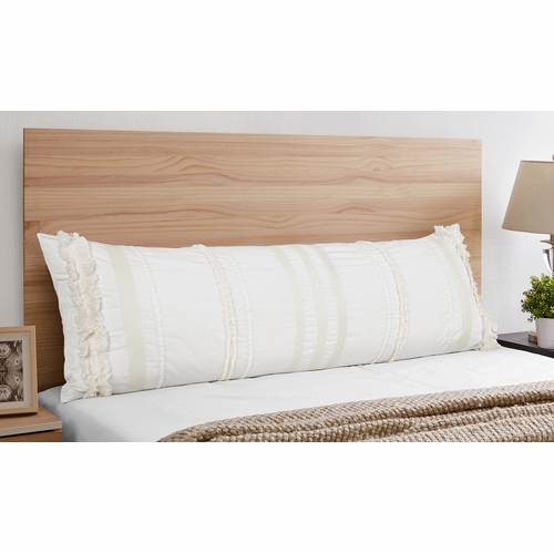 Boho Ivory Geometric Striped Lines Collection Full Length Body Pillow Cover - alt image 1