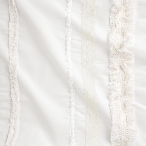 Boho Ivory Geometric Striped Lines Collection Full Length Body Pillow Cover - alt image 3