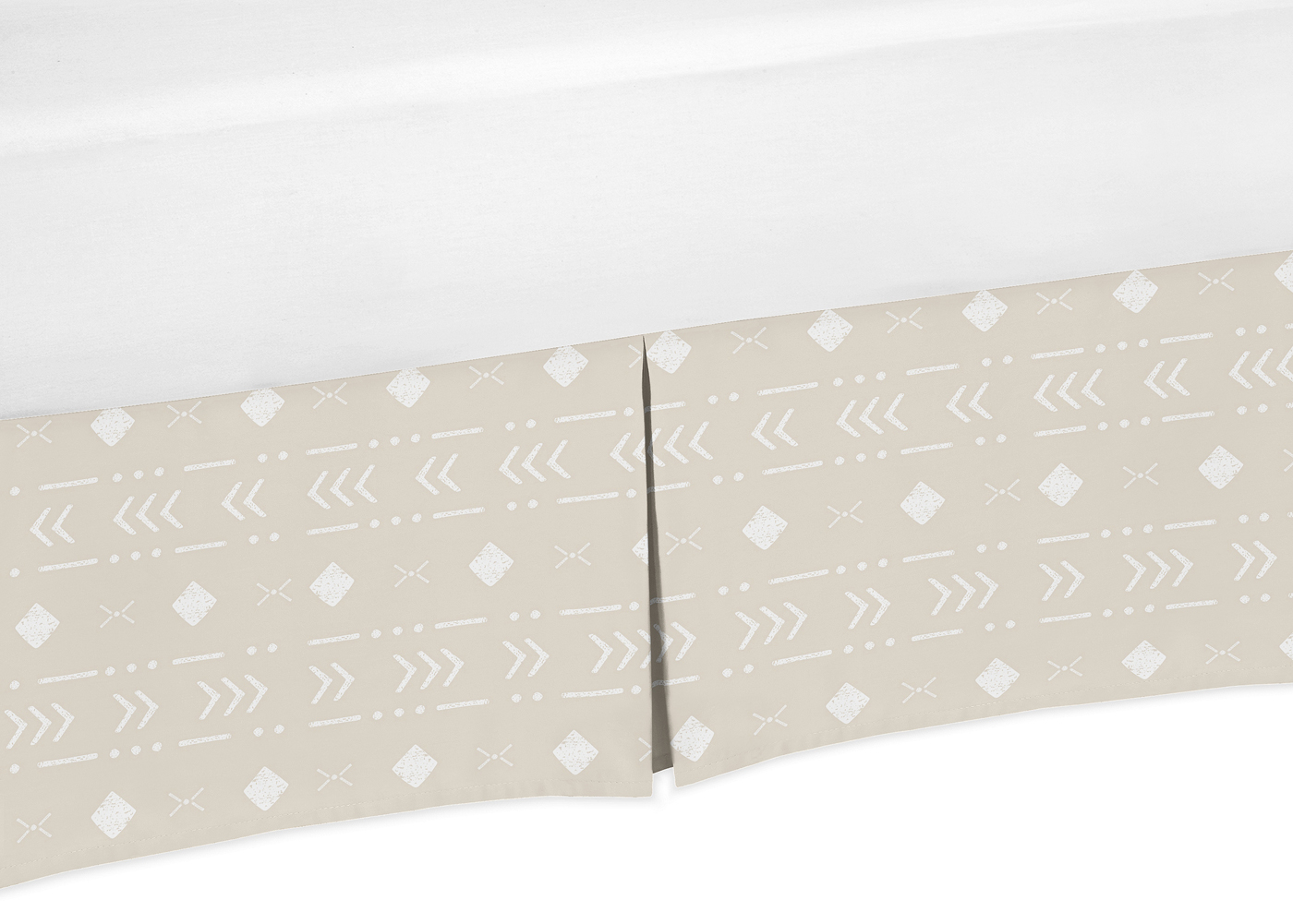 Boho Llama Collection Aztec Geometric Print Crib Bed Skirt