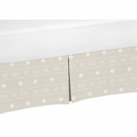 Boho Llama Collection Aztec Geometric Print Crib Bed Skirt