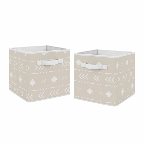 Boho Llama Collection Aztec Geometric Print Foldable Fabric Storage Bins