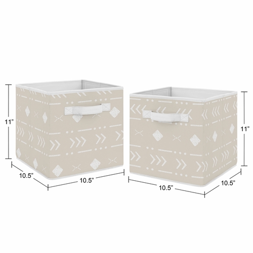 Boho Llama Collection Aztec Geometric Print Foldable Fabric Storage Bins - alt image 2