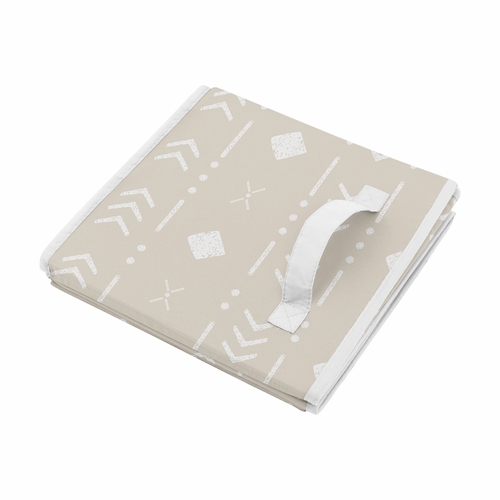 Boho Llama Collection Aztec Geometric Print Foldable Fabric Storage Bins - alt image 3