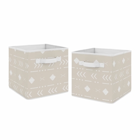 Boho Llama Collection Aztec Geometric Print Foldable Fabric Storage Bins