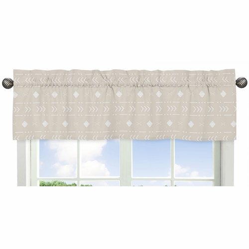 Boho Llama Collection Aztec Geometric Print Window Valance