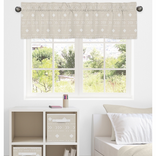 Boho Llama Collection Aztec Geometric Print Window Valance - alt image 1