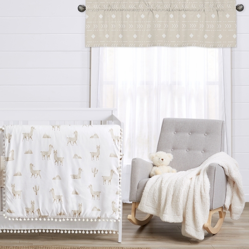 Boho Llama Collection Aztec Geometric Print Window Valance - alt image 2