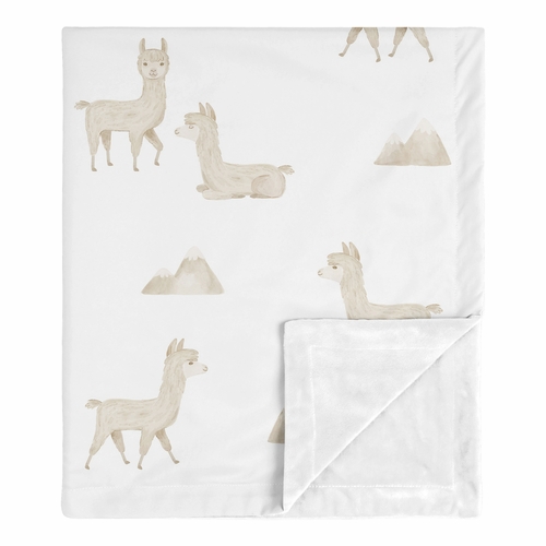 Boho Llama Collection Baby Blanket