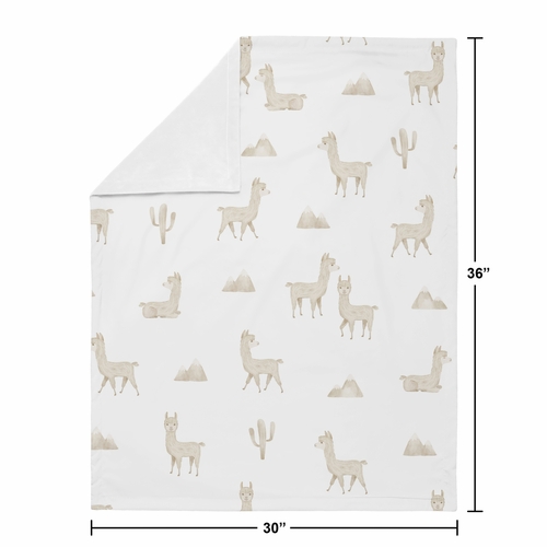 Boho Llama Collection Baby Blanket - alt image 3