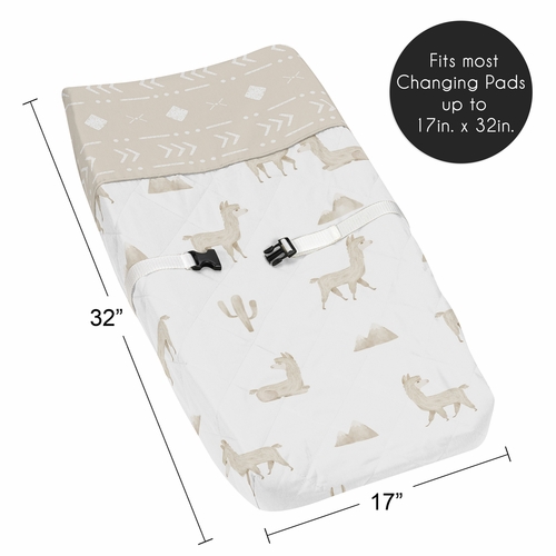 Boho Llama Collection Changing Pad Cover - alt image 4