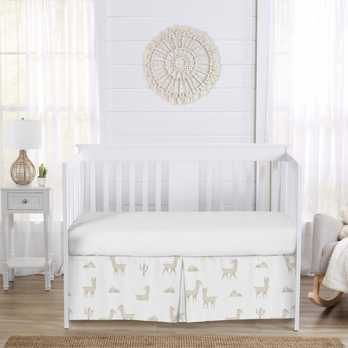 Boho Llama Collection Crib Bed Skirt - alt image 1