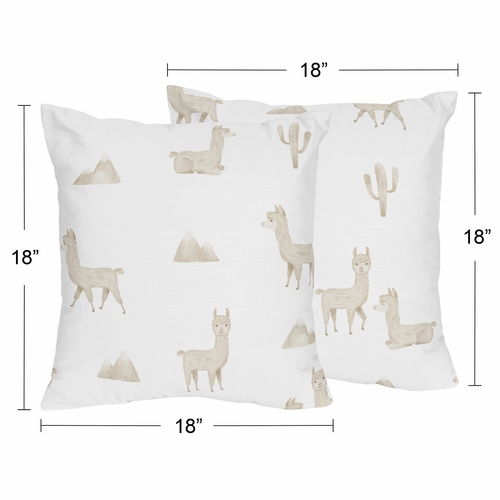 Boho Llama Collection Decorative Accent Throw Pillows - Set of 2 - alt image 2