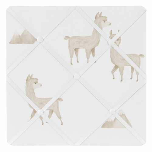 Boho Llama Collection Fabric Memo Board