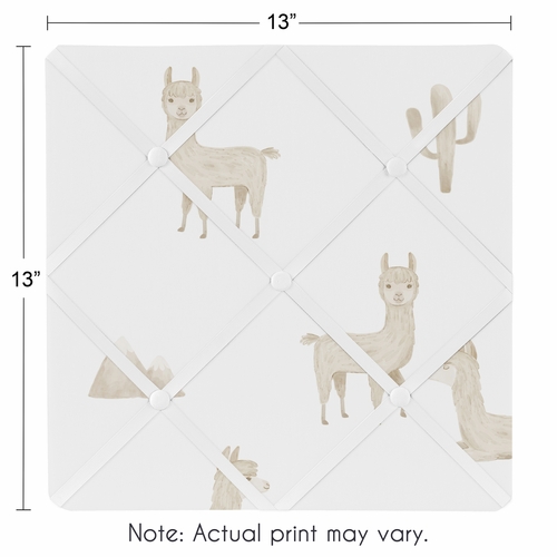 Boho Llama Collection Fabric Memo Board - alt image 2