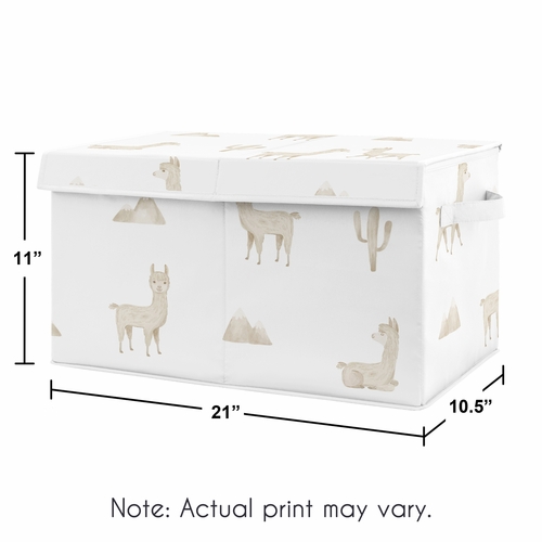 Boho Llama Collection Fabric Toy Bin Storage - alt image 2