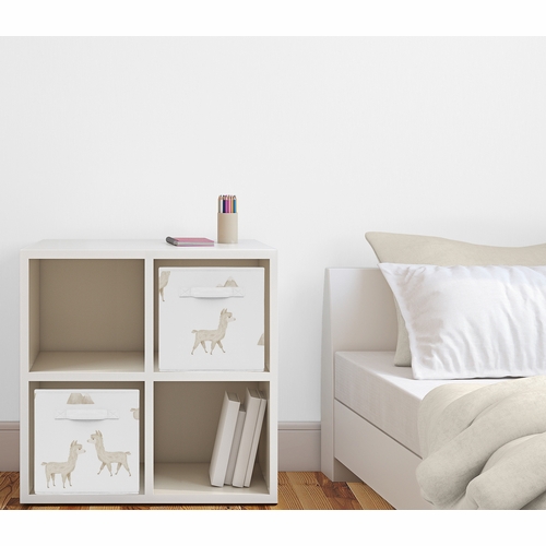 Boho Llama Collection Foldable Fabric Storage Bins - alt image 1
